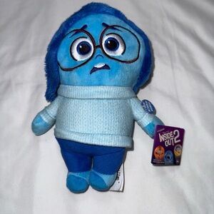 Disney Inside Out Sadness Plush with sound- Blue and White